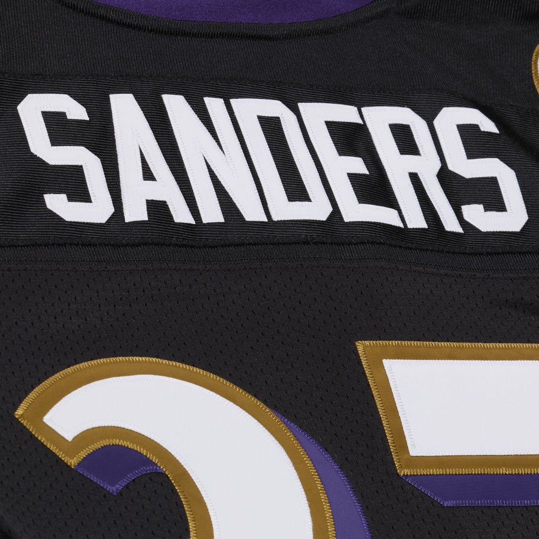 Baltimore Ravens Deion Sanders Mitchell & Ness Black 2005 Authentic Throwback Jersey - product image 8