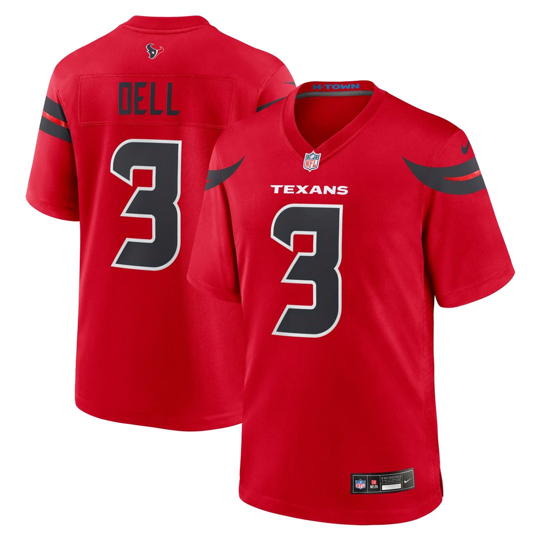 Houston Texans Tank Dell Nike Red Alternate Game Jersey - product image 7