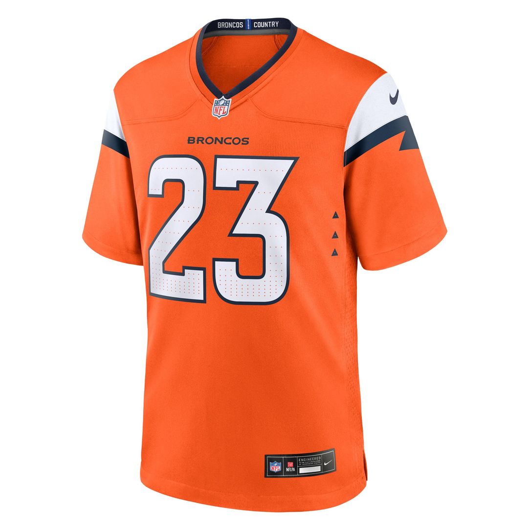 Denver Broncos Jahdae Barron Nike Orange Team Game Jersey - product image 2