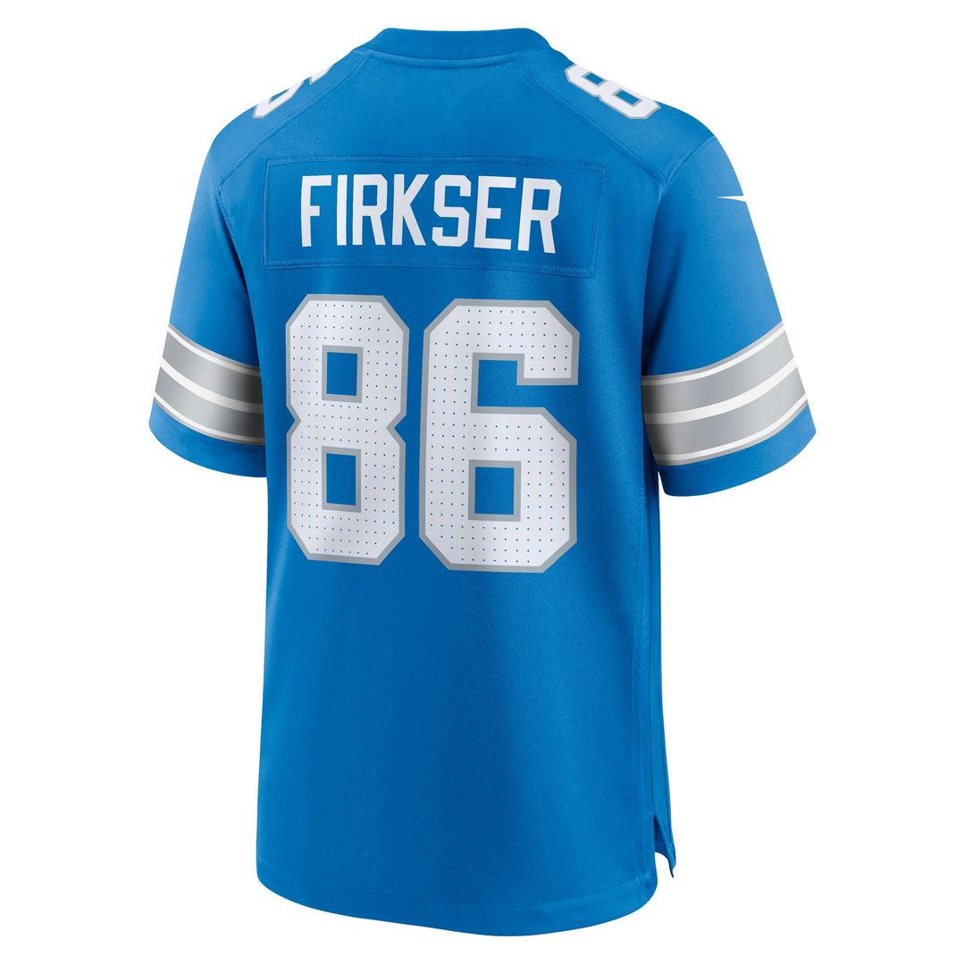 Detroit Lions Anthony Firkser Nike Blue Team Game Jersey - product image 3