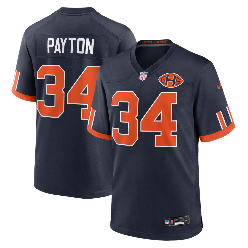 Chicago Bears Walter Payton Nike Navy 2026 Rivalries Collection Game Jersey - product image 1