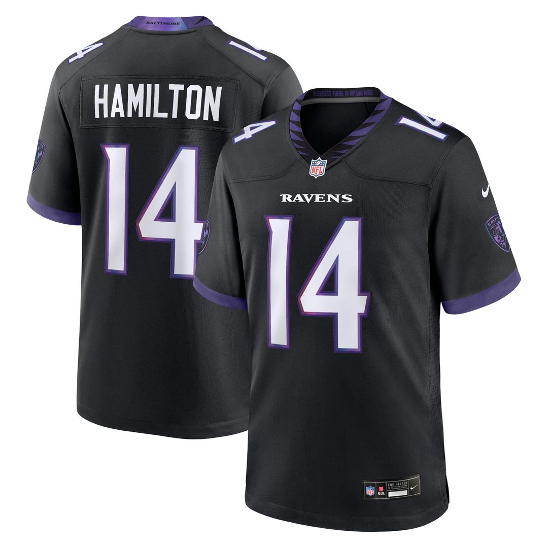 Baltimore Ravens Kyle Hamilton Nike Black Alternate Game Jersey - product image 1