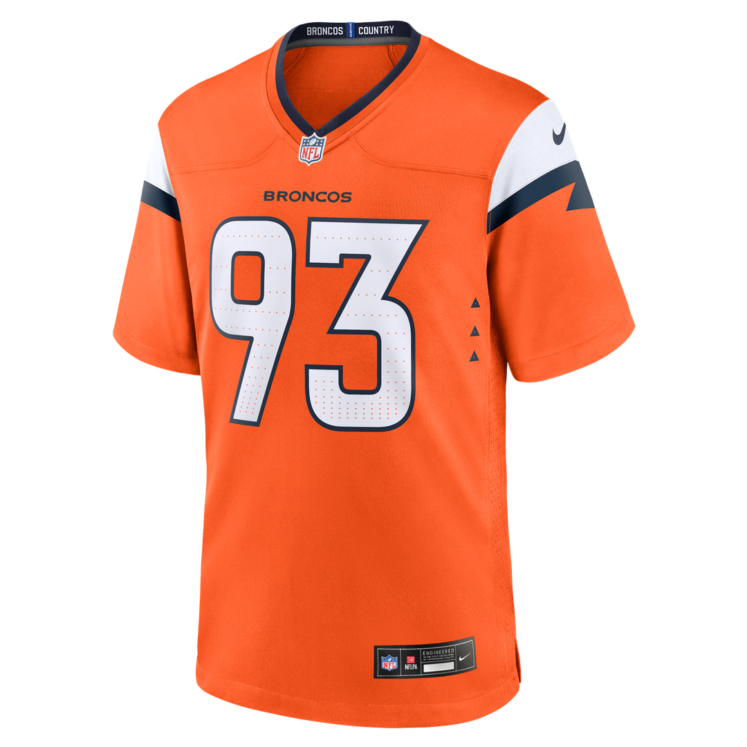 Denver Broncos D.J. Jones Nike Orange Team Game Jersey - product image 2