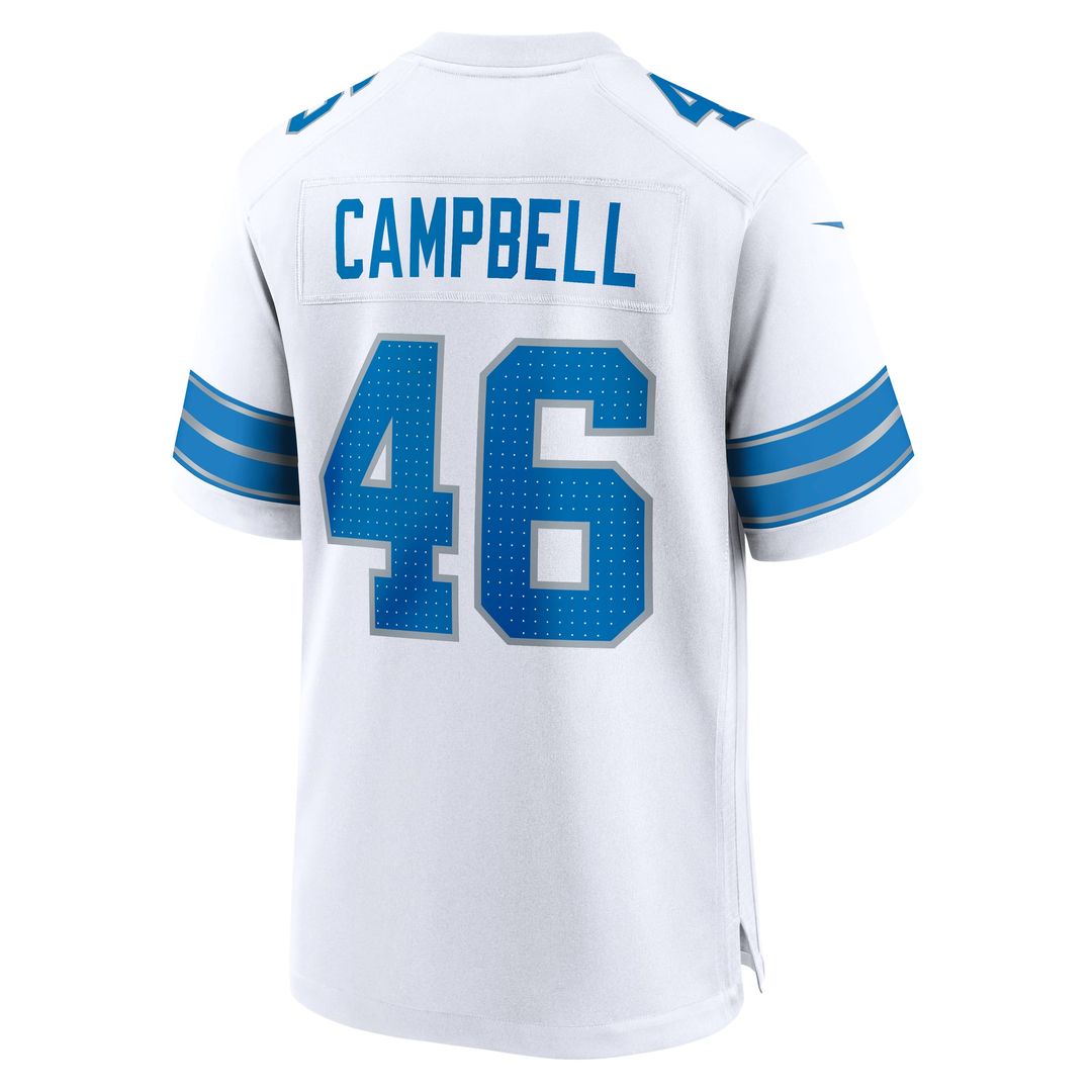 Detroit Lions Jack Campbell Nike White White Game Jersey - product image 3