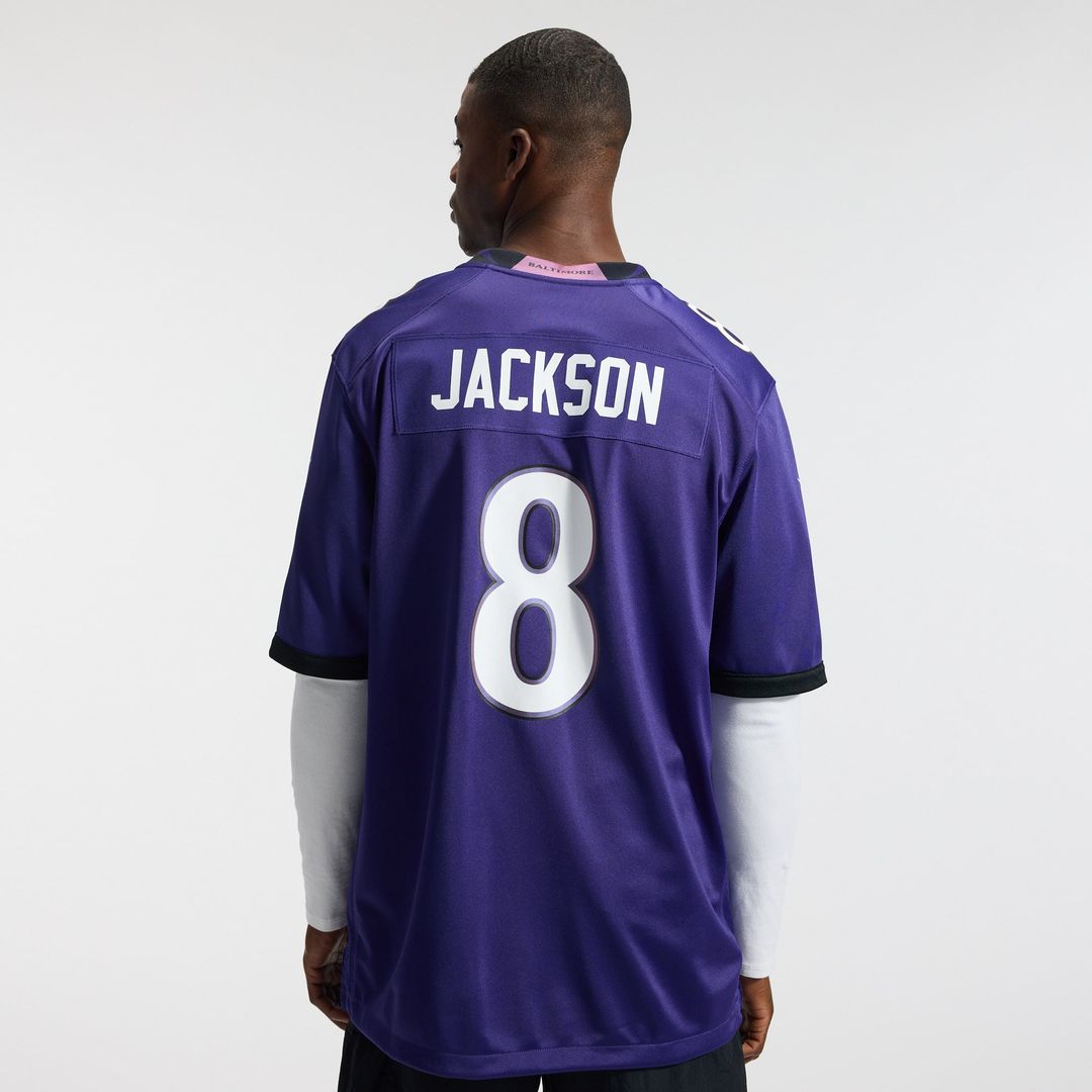 Baltimore Ravens Lamar Jackson Nike Purple Team Game Jersey - product image 4