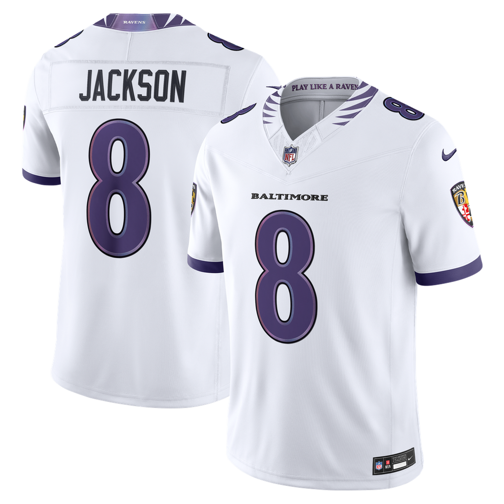 Baltimore Ravens Lamar Jackson Nike White Vapor F.U.S.E. Stitched Limited Jersey - product image 1