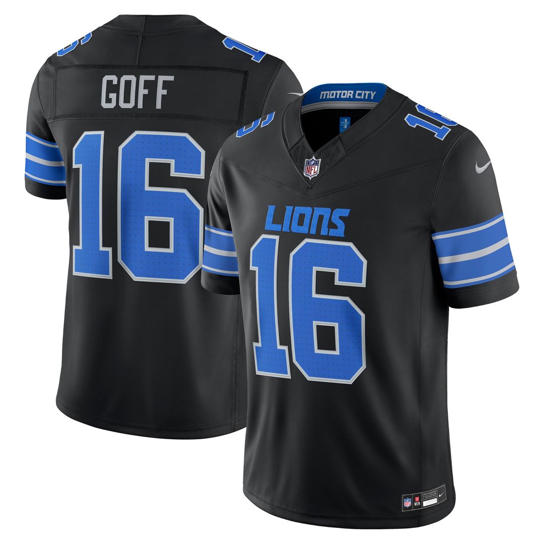 Detroit Lions Jared Goff Nike Black Alternate Vapor F.U.S.E. Stitched Limited Jersey - product image 4