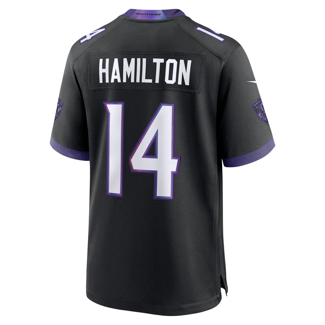 Baltimore Ravens Kyle Hamilton Nike Black Alternate Game Jersey - product image 3