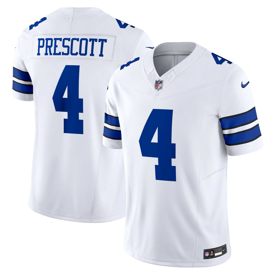 Dallas Cowboys Dak Prescott Nike White Vapor F.U.S.E. Limited Jersey - product image 1