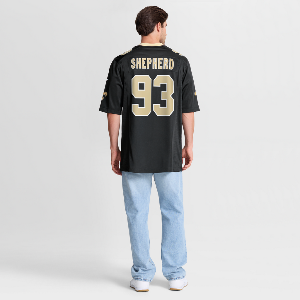 New Orleans Saints Nathan Shepherd Nike Black Game Jersey - product image 8