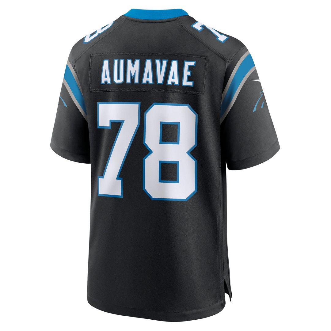 Carolina Panthers Popo Aumavae Nike Black Team Game Jersey - product image 3