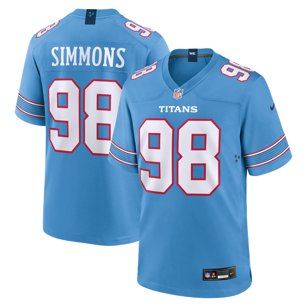 Tennessee Titans Jeffery Simmons Nike Light Blue Game Jersey - product image 1