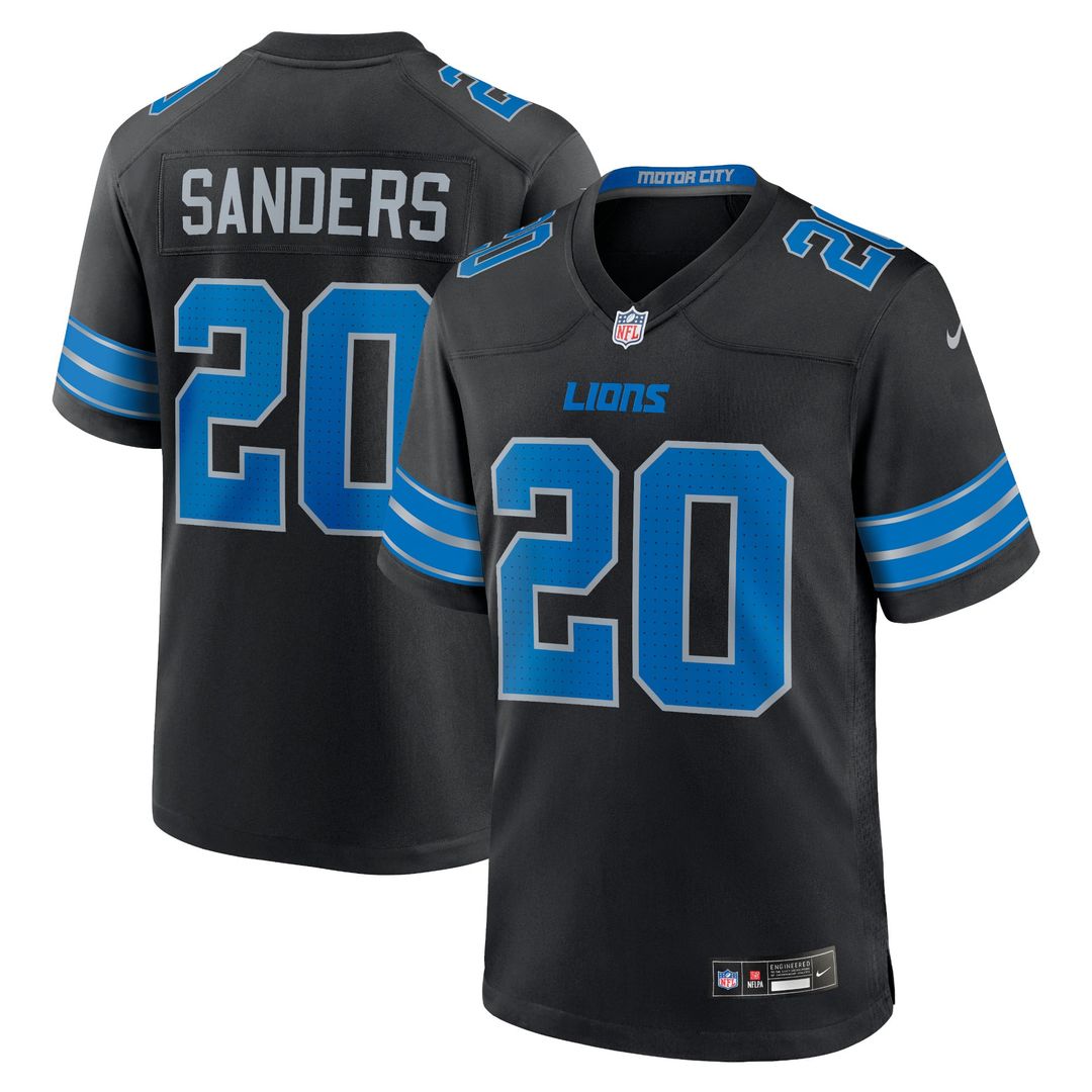 Detroit Lions Barry Sanders Nike Black 2nd Alternate Retired Player Game Jersey - product image 1