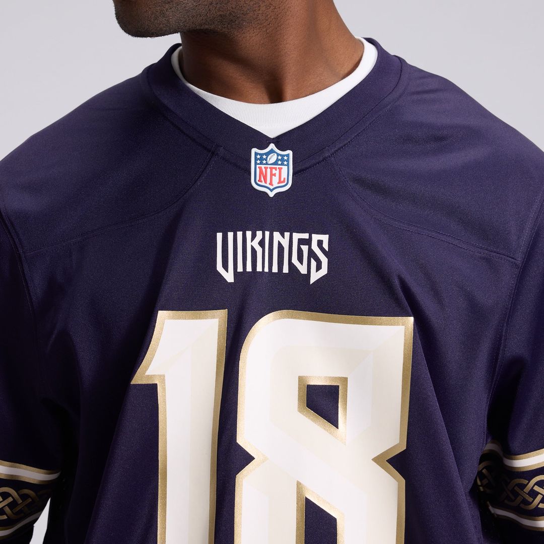 Minnesota Vikings Justin Jefferson Nike Purple 2026 Rivalries Collection Game Jersey - product image 9
