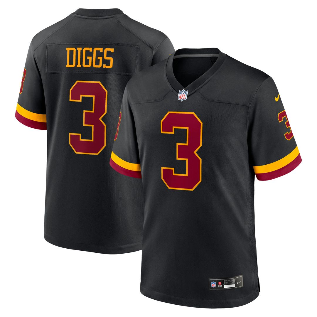 Washington Commanders Stefon Diggs Nike Black Alternate Game Jersey - product image 1