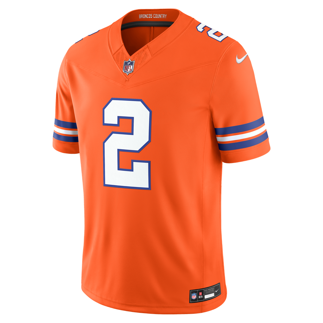 Denver Broncos Pat Surtain II Nike Orange Alternate Mile High Collection 1977 Throwback Vapor F.U.S.E. Stitched Limited Jersey - product image 2