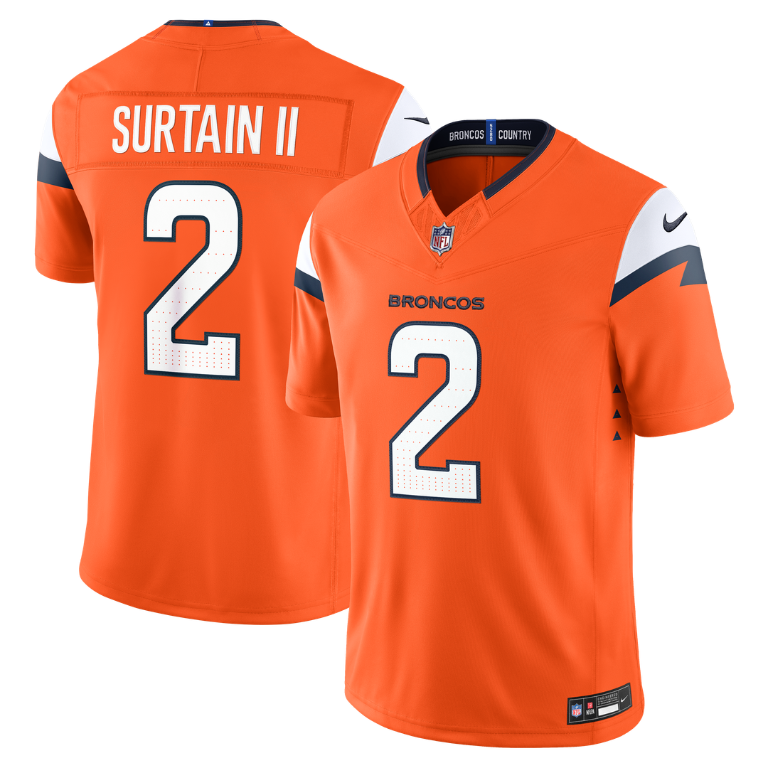 Denver Broncos Pat Surtain II Nike White Vapor F.U.S.E. Stitched Limited Jersey - product image 7