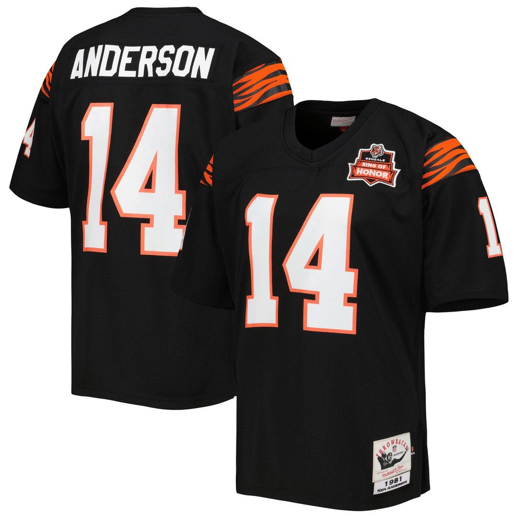 Cincinnati Bengals 1981 Ken Anderson Mitchell & Ness Black Authentic Throwback Retired Player Jersey - product image 1